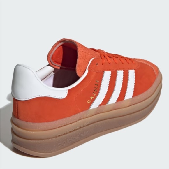 adidas Gazelle Bold Collegiate Orange Gum Sole - Picture 3 of 10